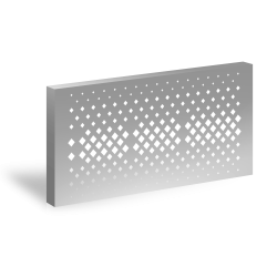 3D_Designový plotový panel Hliník s perforací GRAF 011 Čtverce – 1900×900_mm